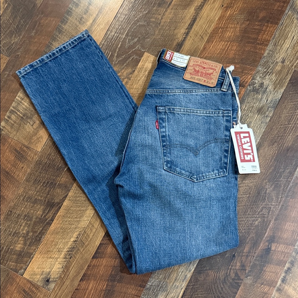 NWT Levi's Vintage Clothing 1967 505 Selvedge Jeans 32x34 Big E LVC